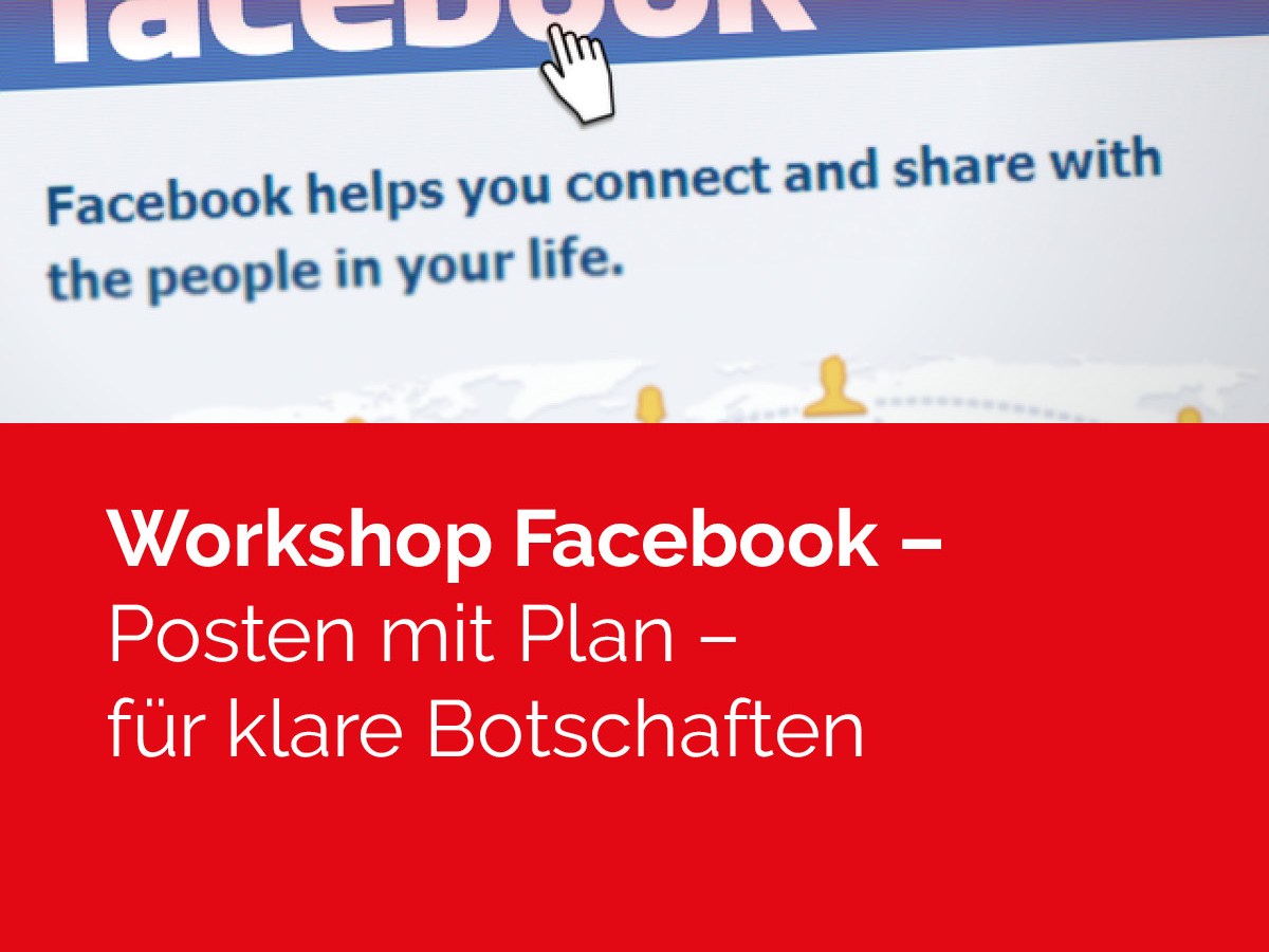 14. Jänner 2026: Anmelden zu „Facebook – Posten mit Plan – für klare Botschaften“ am 24. Jänner&nbsp;2026
