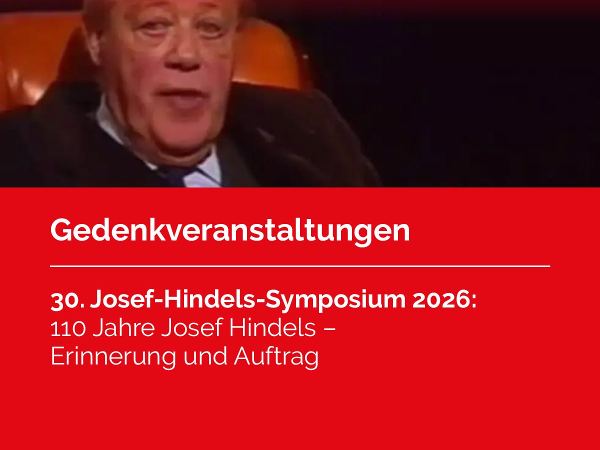 16. Jänner 2026: Josef-Hindels-Symposium 2026