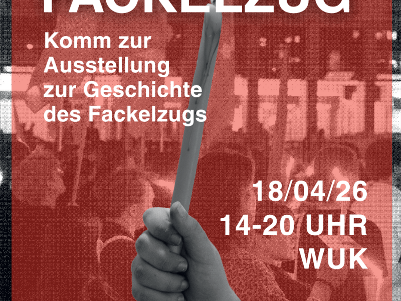 3. April 2026: Terminvorschau: 100 Jahre Fackelzug: Ausstellung zur Geschichte des Fackelzugs der SJ Wien – am 18. April 2026 im&nbsp;WUK