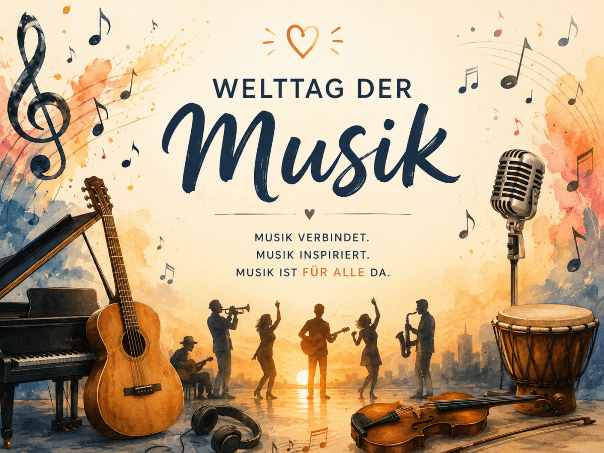 21. Juni 2026: Welttag der Musik – Musik verbindet Menschen über Grenzen&nbsp;hinweg