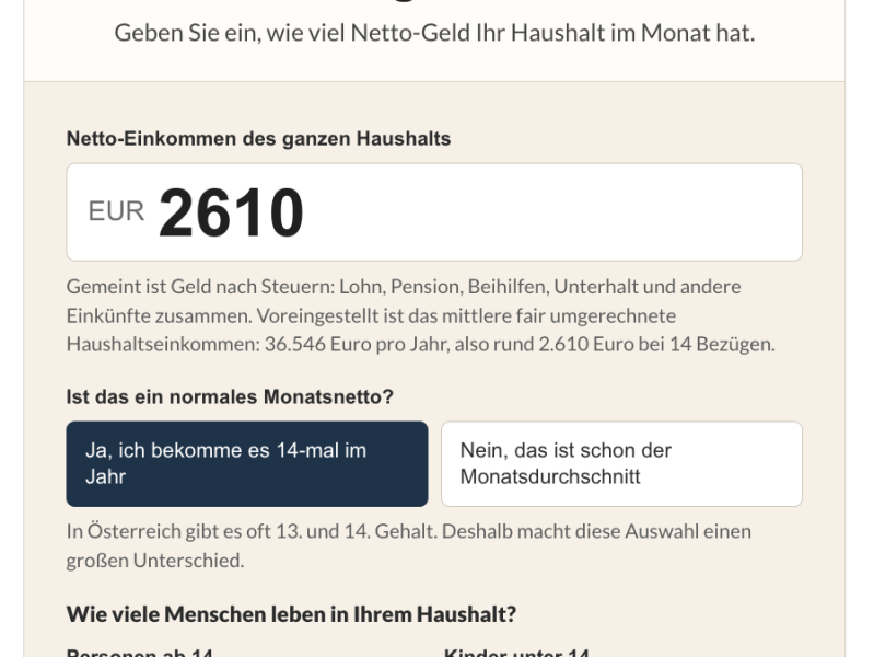 18. Juni 2026: Der große Einkommens-Rechner: Wo steht Ihr Gehalt im Vergleich?&nbsp;(Kontrast.at)