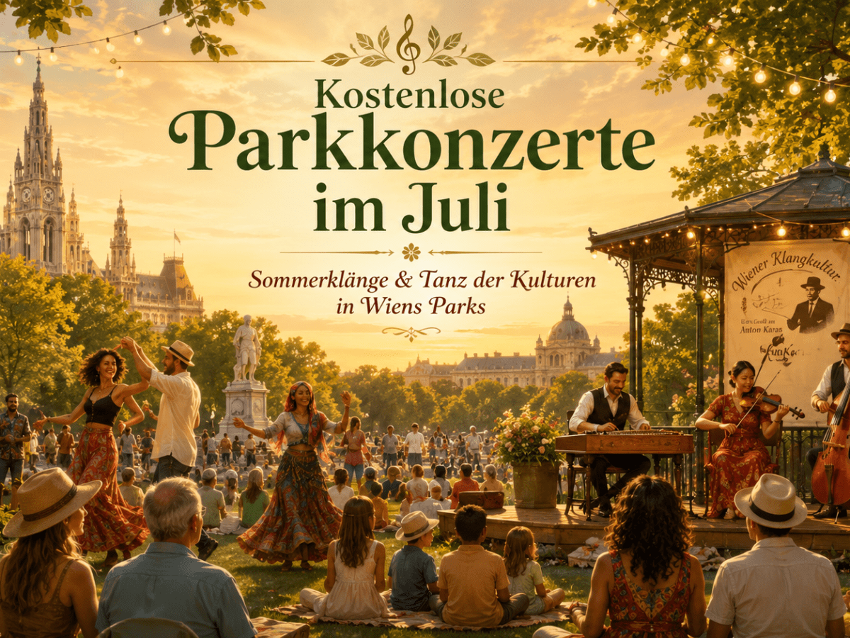 9. Juli 2026: Reminder: Einladung Parkkonzerte der Wiener Kunstkommission – im Juli 2026, kostenlos für&nbsp;Sie!