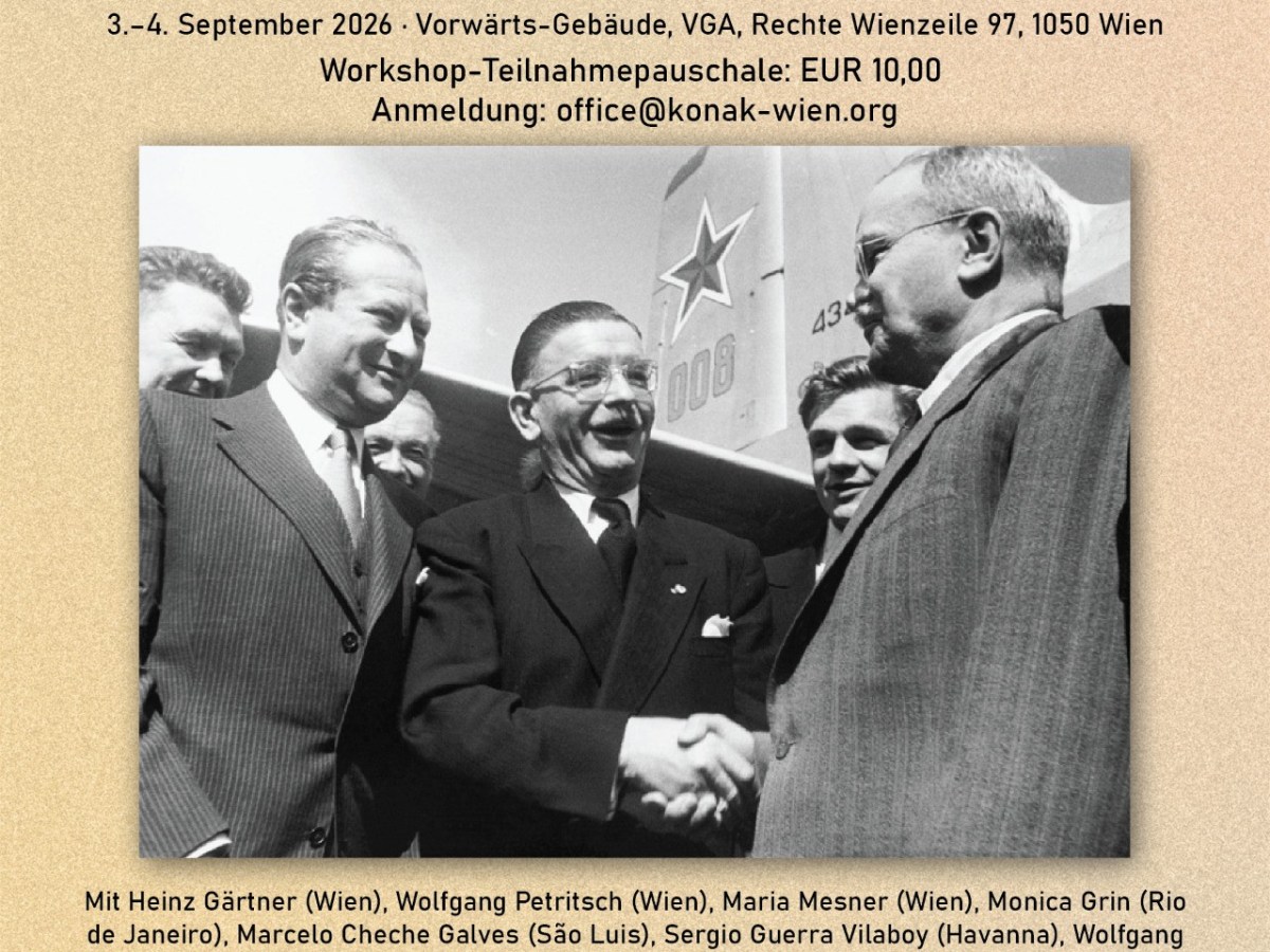 3. September 2026: Internationaler Workshop: Otto Hellers Werk und Bruno Kreiskys Beitrag –  03.09. und 04.09.2026 im VGA, 1050&nbsp;Wien